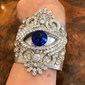 Crystal Evil Eye cuff by Marianna’s